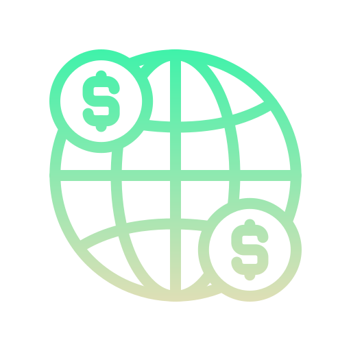 wereldwijd bankieren Generic Gradient icoon