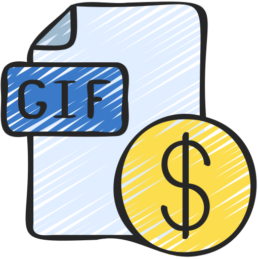 Gif file format Juicy Fish Sketchy icon