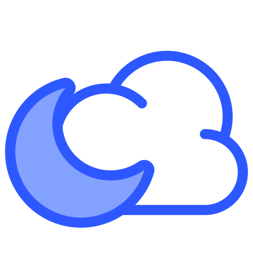 notte nuvolosa Generic Blue icona