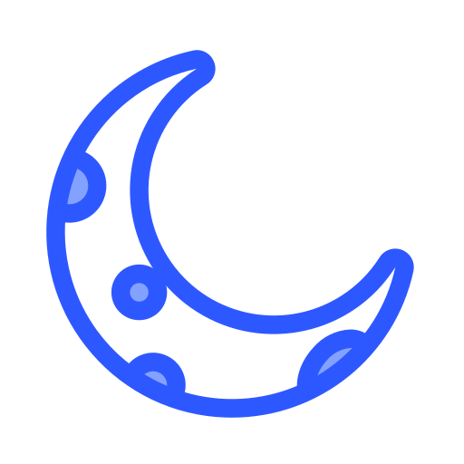 lua crescente Generic Blue Ícone
