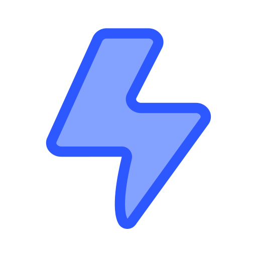 Thunder bolt Generic Blue icon