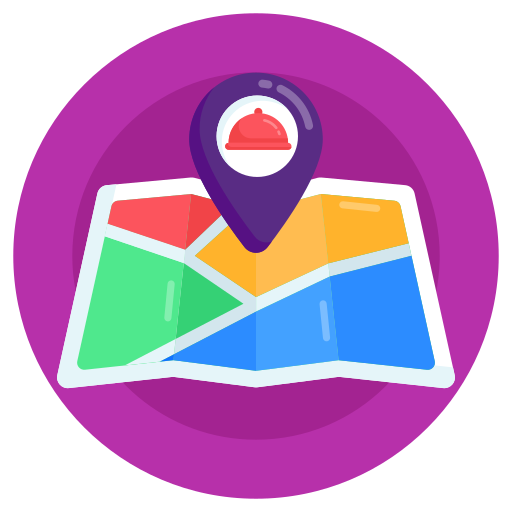 kaart locatie Generic Circular icoon