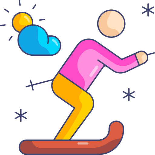 het schaatsen SBTS2018 Lineal Color icoon