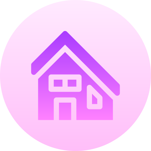 casa moderna Basic Gradient Circular icona