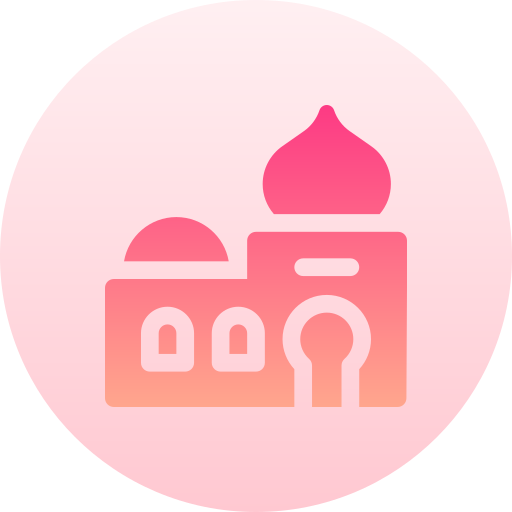 moskee Basic Gradient Circular icoon