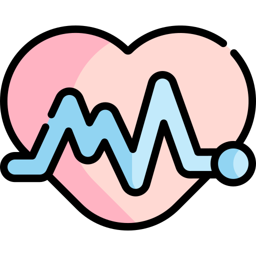 Частота сердцебиения Kawaii Lineal color иконка