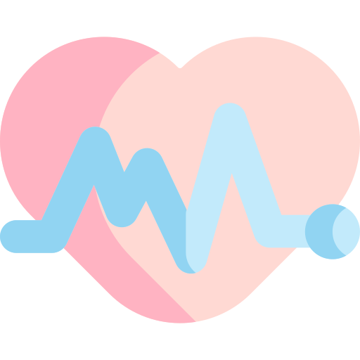 ritmo cardiaco Kawaii Flat icono