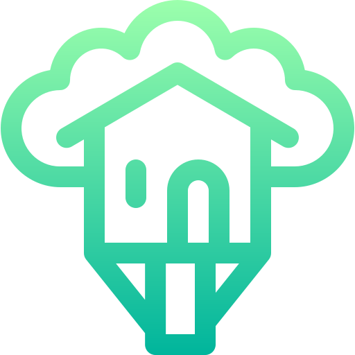 Tree house Basic Gradient Lineal color icon