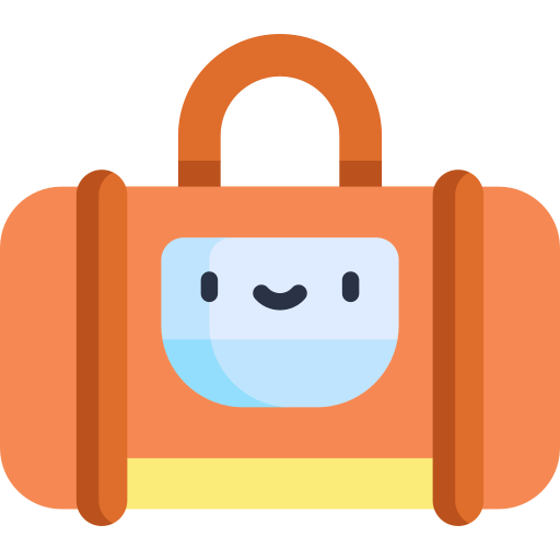 torba podróżna Kawaii Flat ikona