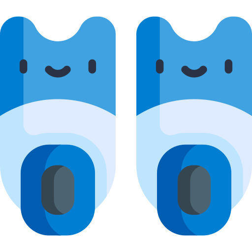 aletas Kawaii Flat icono