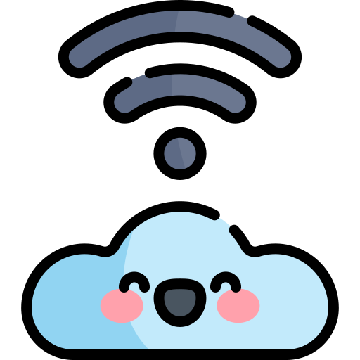 wifi Kawaii Lineal color icono