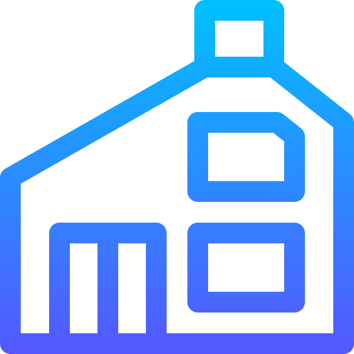 House Basic Gradient Lineal color icon