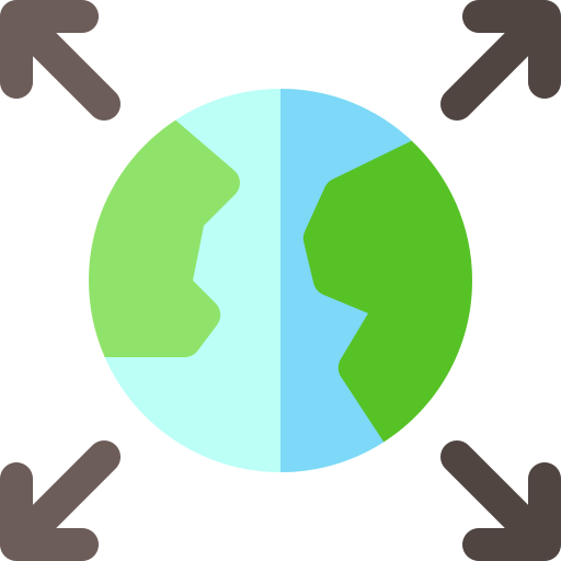 planeta ziemia Basic Rounded Flat ikona