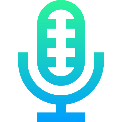 mikrofon Super Basic Straight Gradient icon