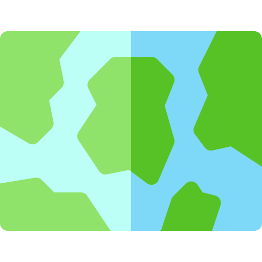 mapa Basic Rounded Flat Ícone