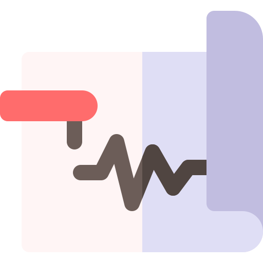 地震計 Basic Rounded Flat icon