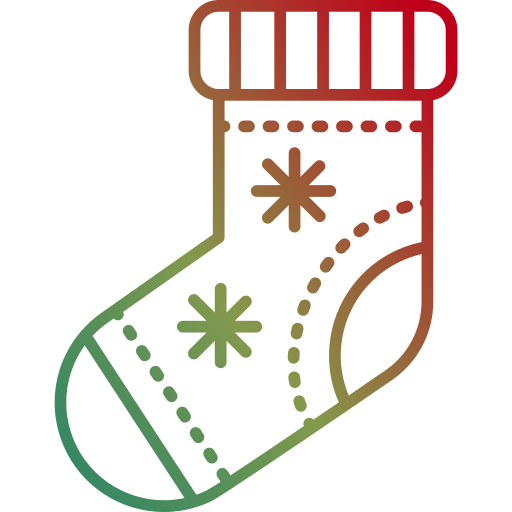 Świąteczna skarpeta Generic Gradient ikona
