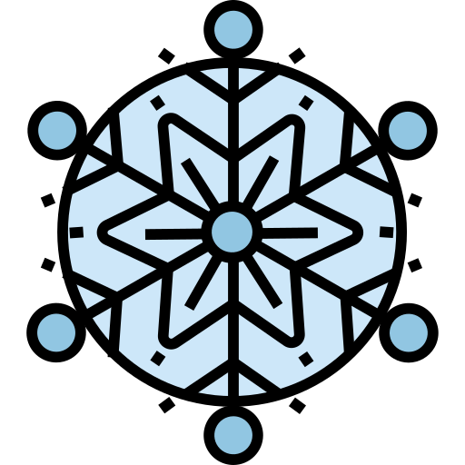 fiocco di neve Generic Outline Color icona