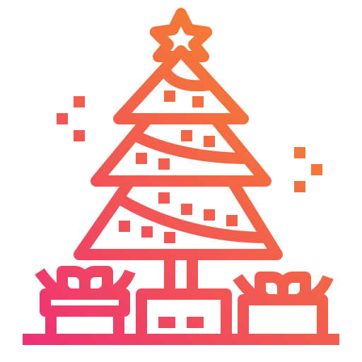 drzewko świąteczne Mangsaabguru Lineal Gradient ikona