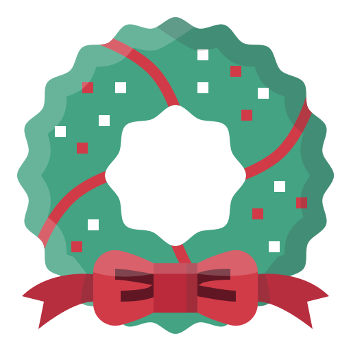 Christmas wreath Mangsaabguru Flat icon