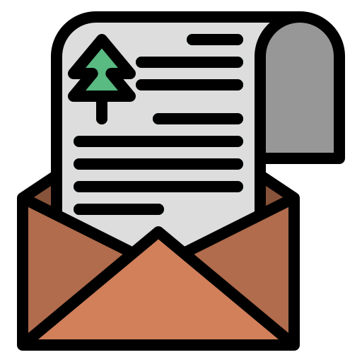 weihnachtskarte Generic Outline Color icon