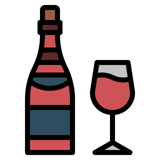 vinho Generic Outline Color Ícone