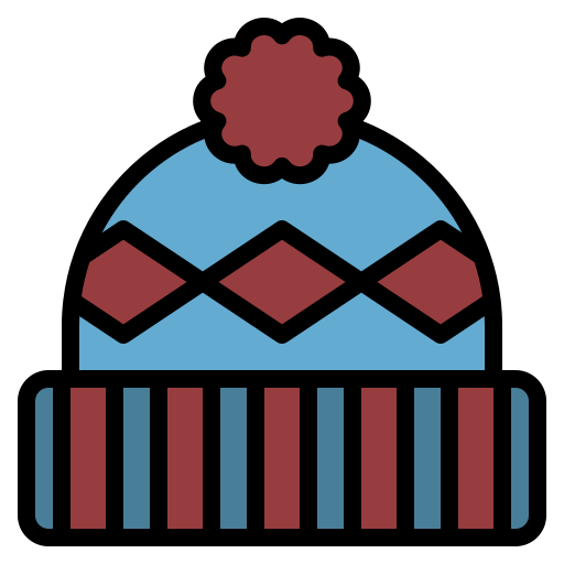 czapka zimowa Generic Outline Color ikona