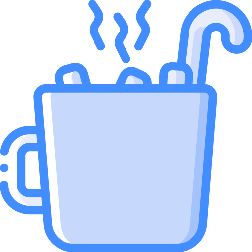 Hot chocolate Basic Miscellany Blue icon