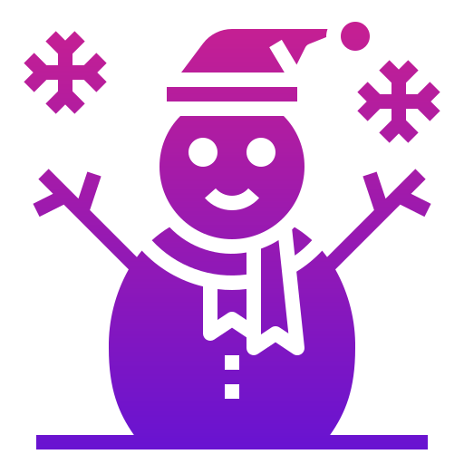 sneeuwman Generic Flat Gradient icoon