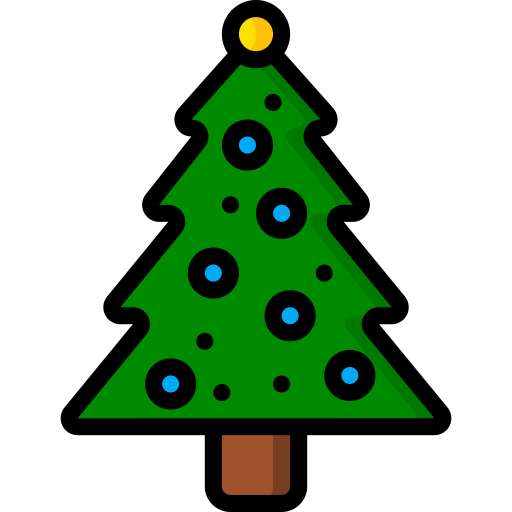drzewko świąteczne Basic Miscellany Lineal Color ikona