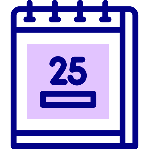 calendario Detailed Mixed Lineal color icono