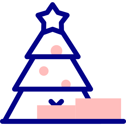 árbol de navidad Detailed Mixed Lineal color icono