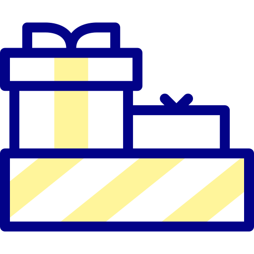 Gift Detailed Mixed Lineal color icon