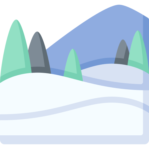 Śnieżne pole Special Flat ikona