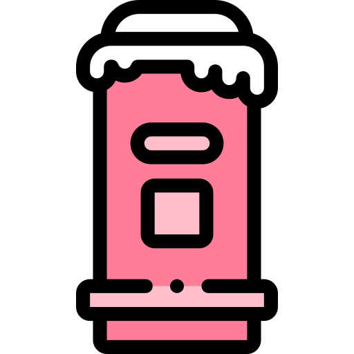 Postal box Detailed Rounded Lineal color icon
