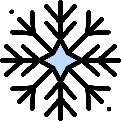 눈송이 Detailed Rounded Lineal color icon