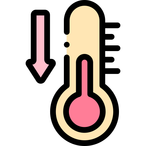 낮은 온도 Detailed Rounded Lineal color icon