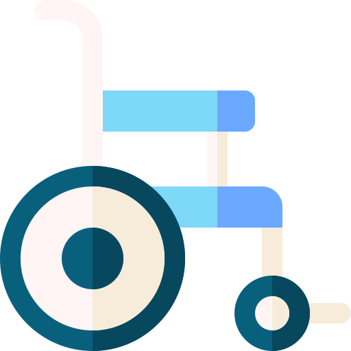 Инвалидное кресло Basic Rounded Flat иконка
