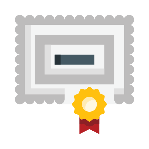 Certificate edt.im Lineal color icon