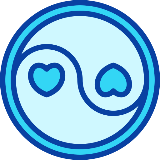yin yang Generic Blue icoon