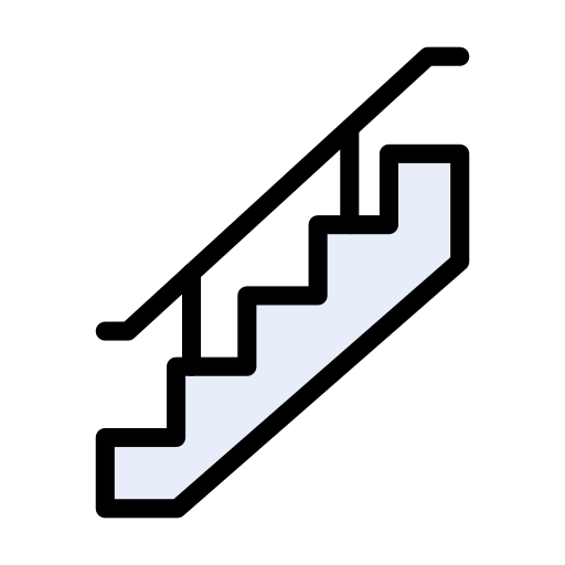 Stair Vector Stall Lineal Color icon