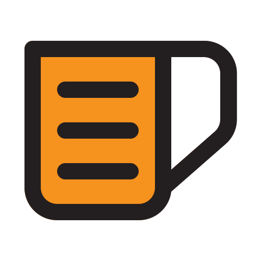 taza Generic Outline Color icono