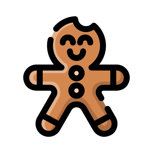 Gingerbread man Generic Outline Color icon