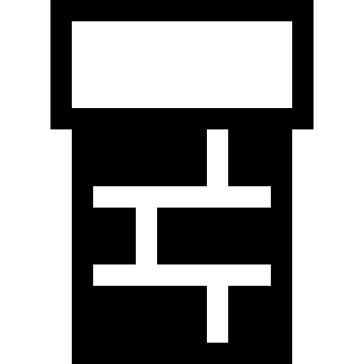 chimenea Basic Straight Filled icono