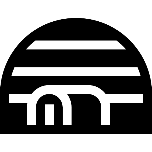 iglú Basic Straight Filled icono