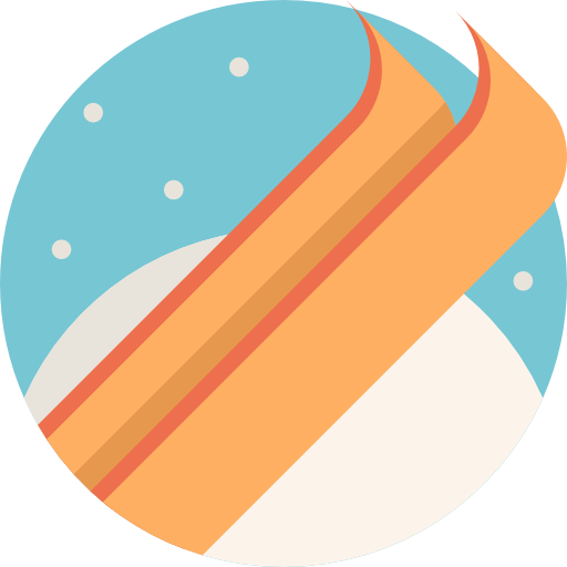 ski Detailed Flat Circular Flat icoon