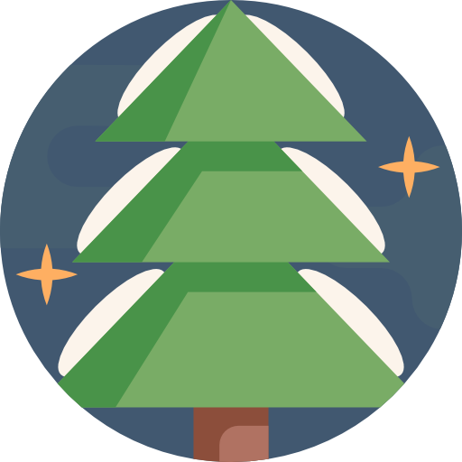 kerstboom Detailed Flat Circular Flat icoon