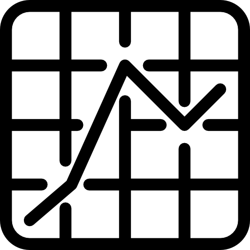 gráfico de linea Pixel Perfect Lineal icono