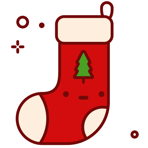 クリスマスソックス Generic Outline Color icon