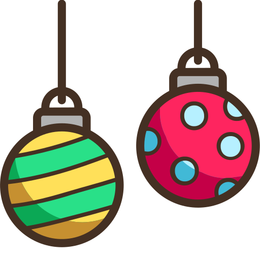 クリスマスボール Generic Outline Color icon